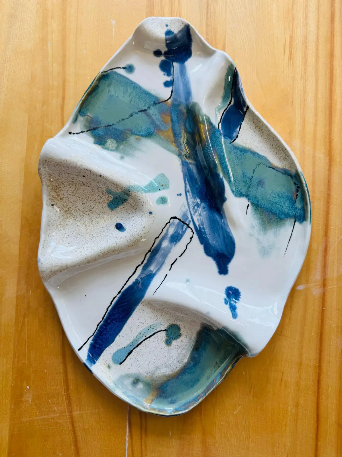 Canvas Abstract Platter